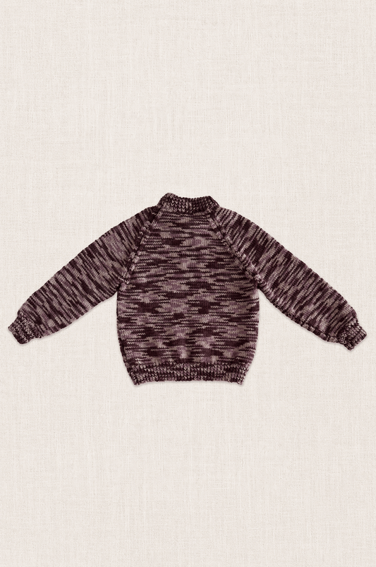 Plum Marled Handknit Sweater