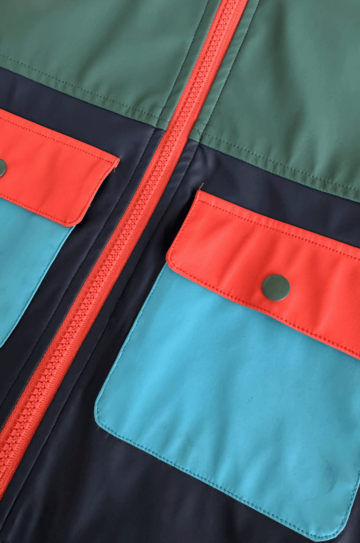 Colour Block Raincoat
