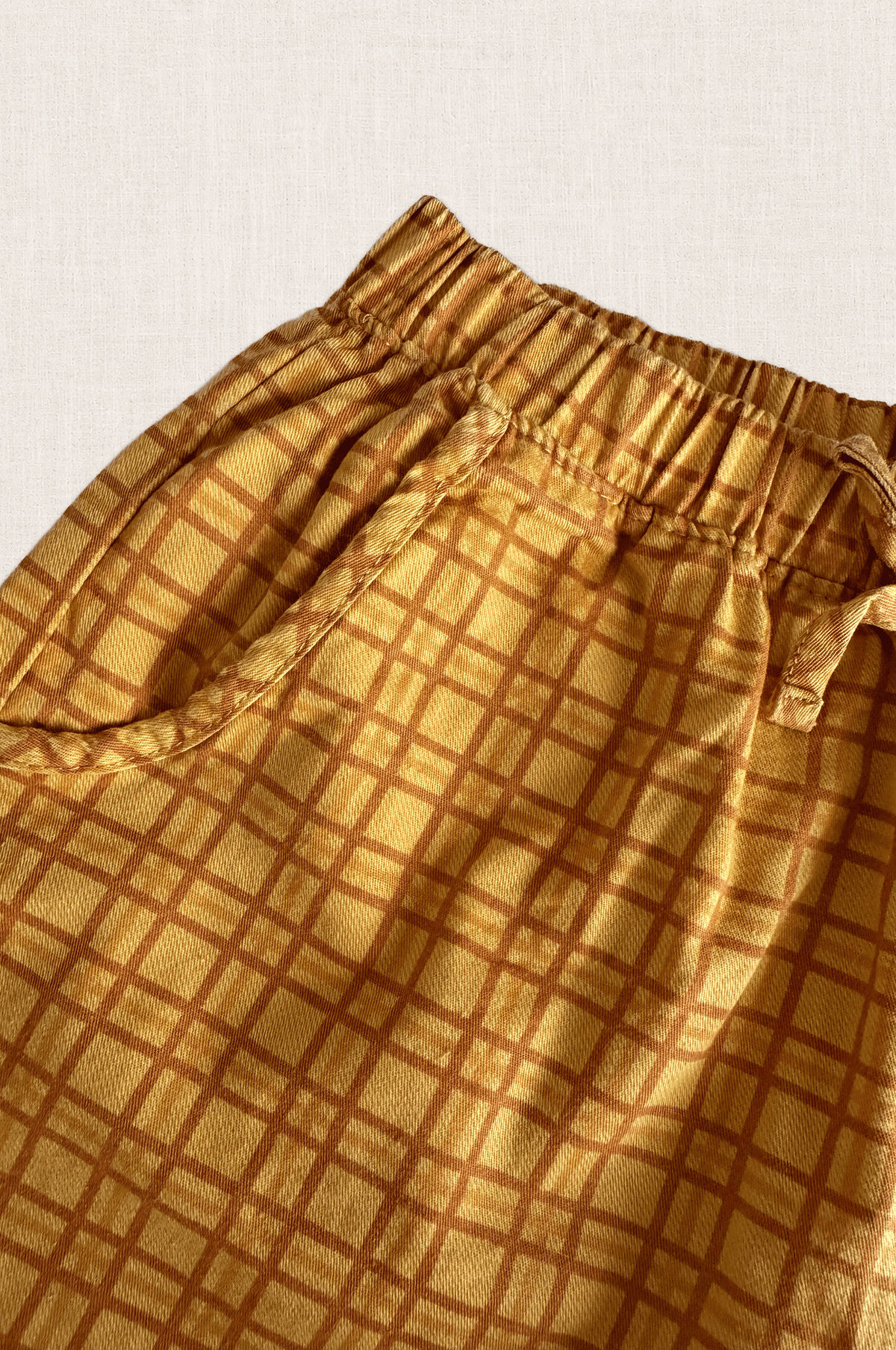 Golden Check Shorts