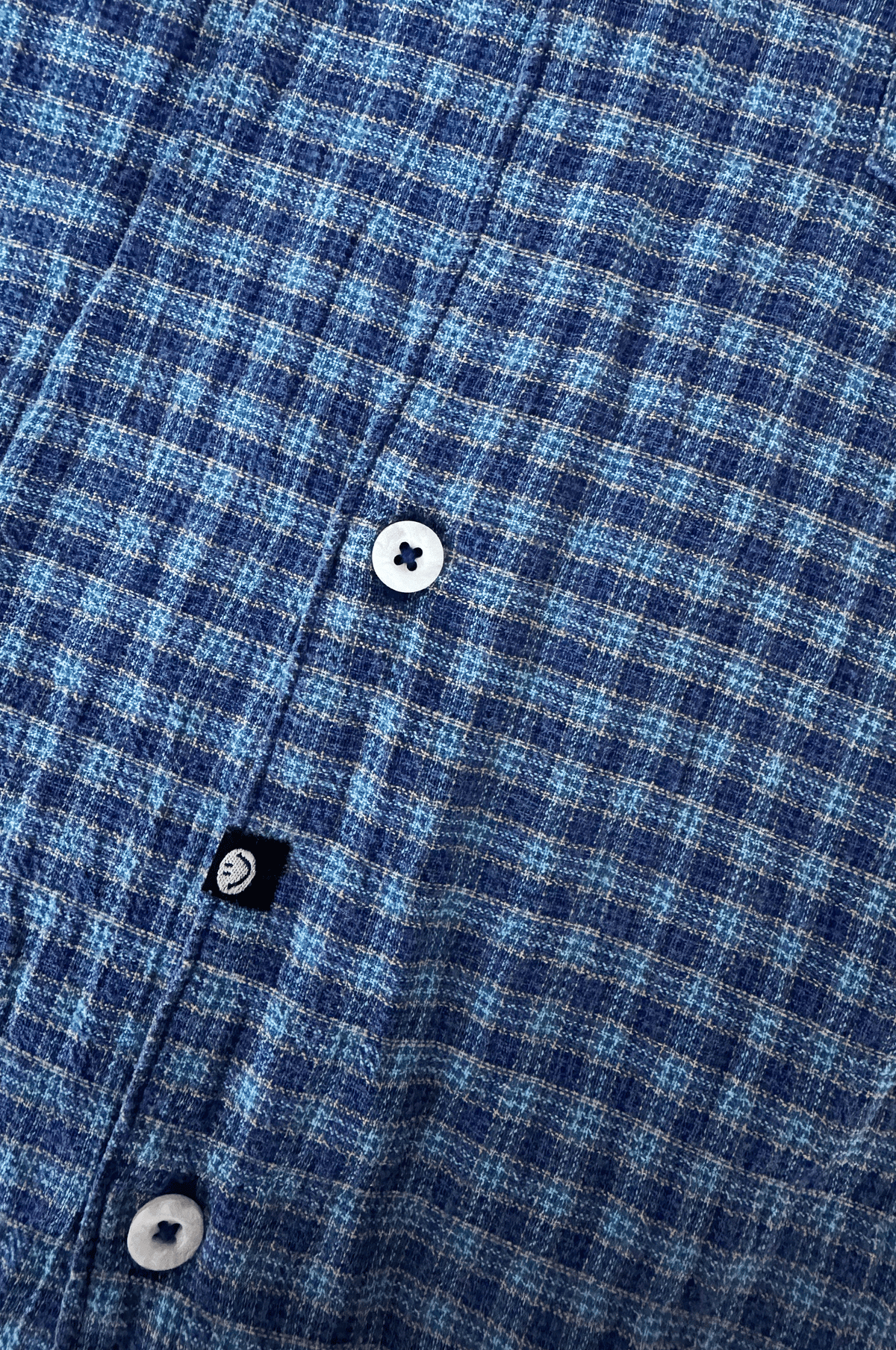 Blue Check Textured Shirt