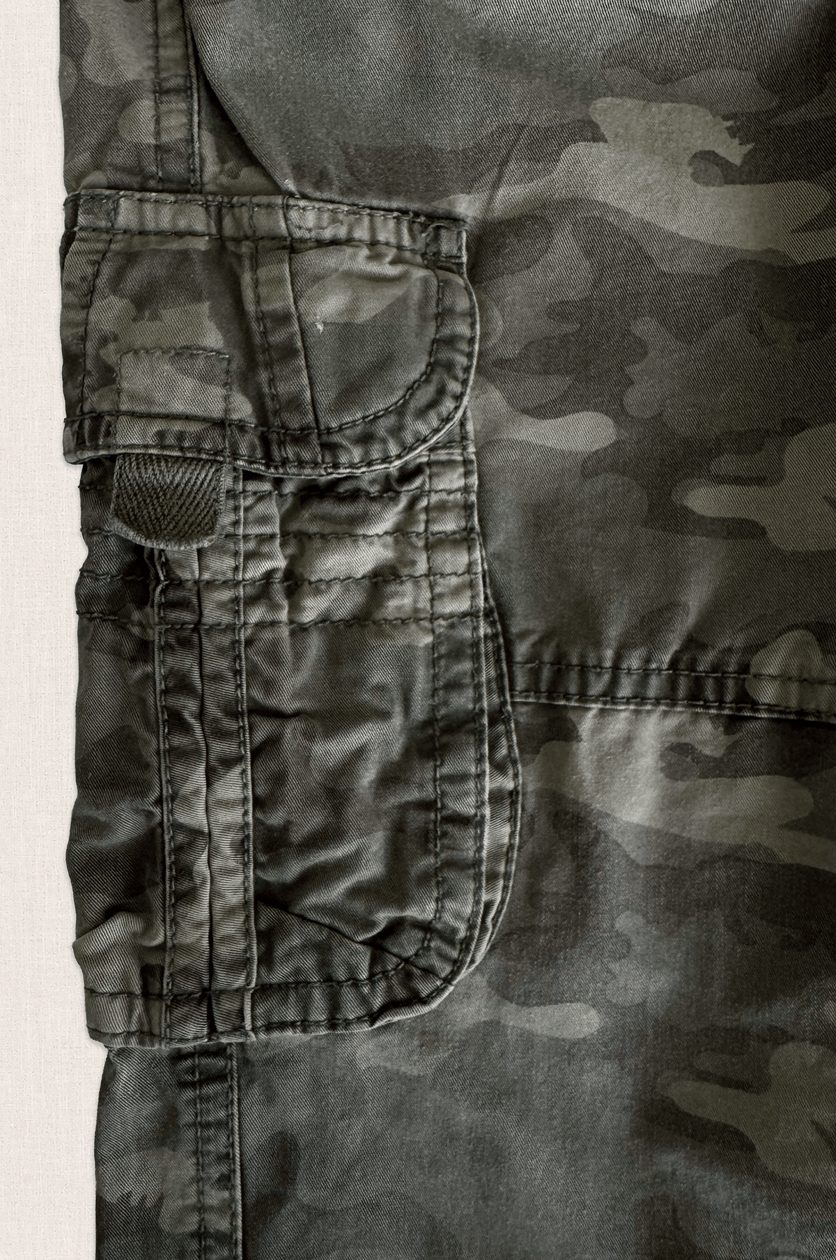 Washed Camo Cargo Trousers