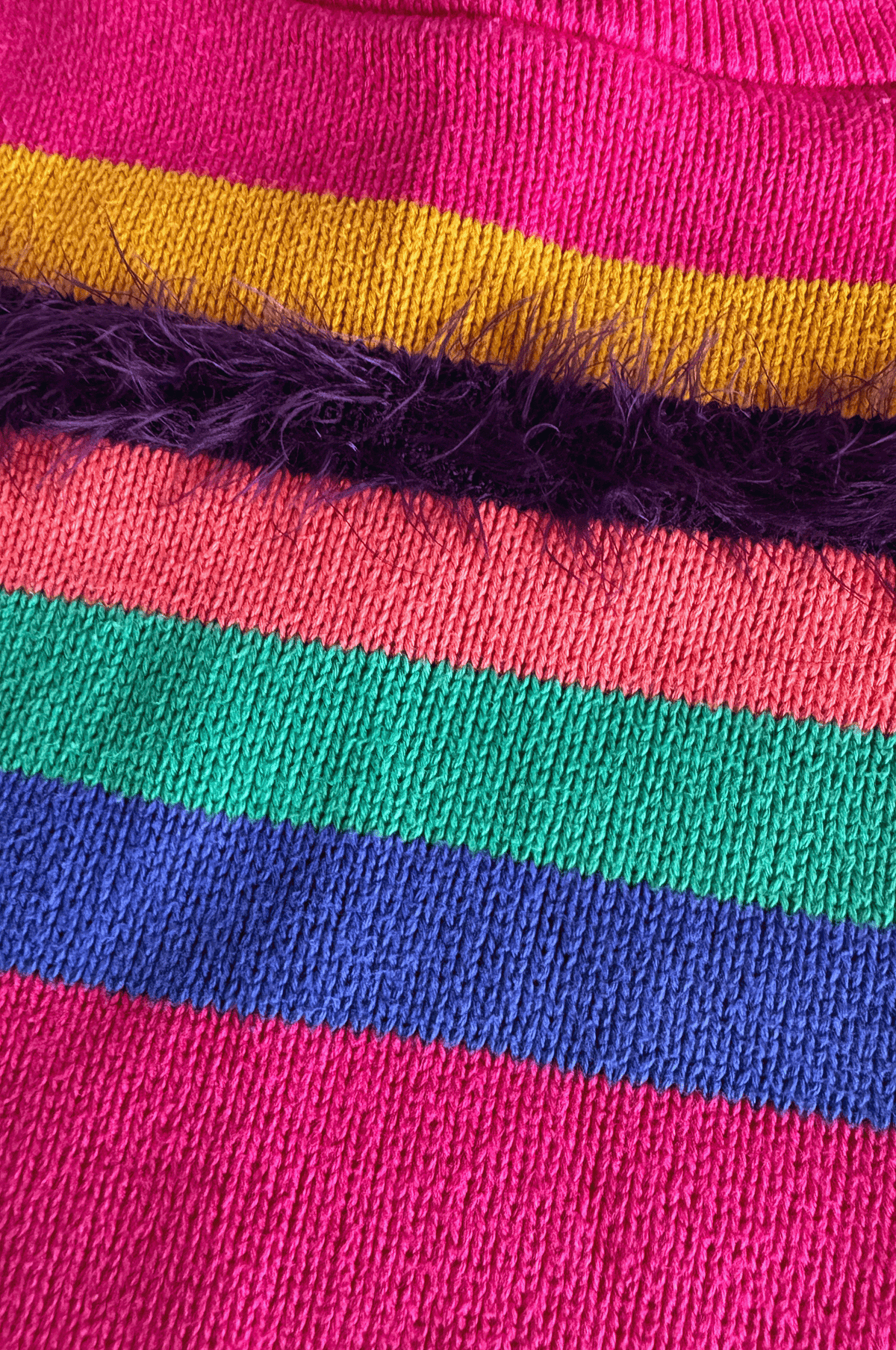 Rainbow Fringe Knit Jumper