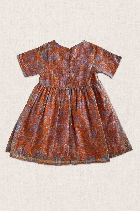 Metallic Paisley Dress