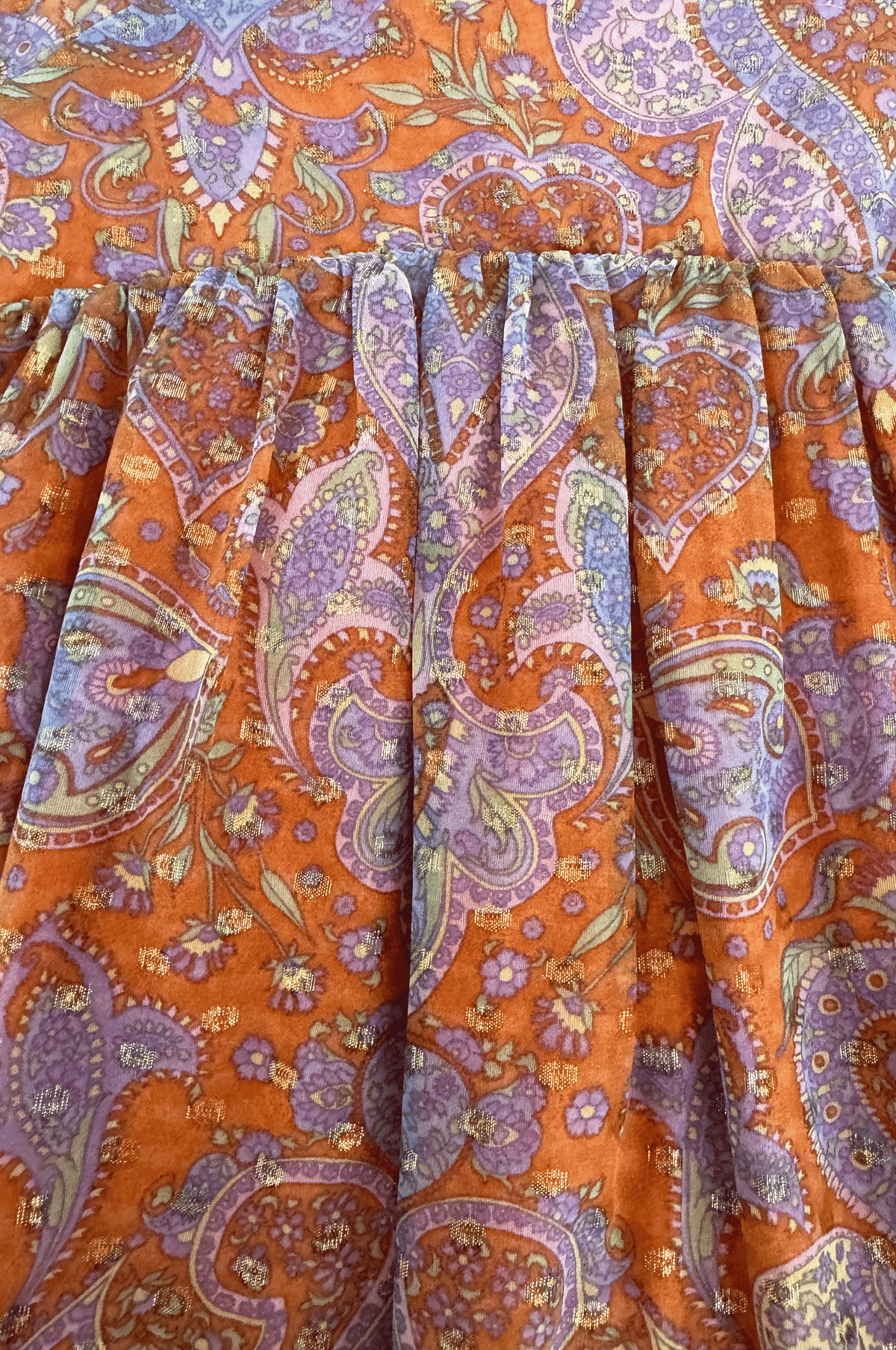 Metallic Paisley Dress