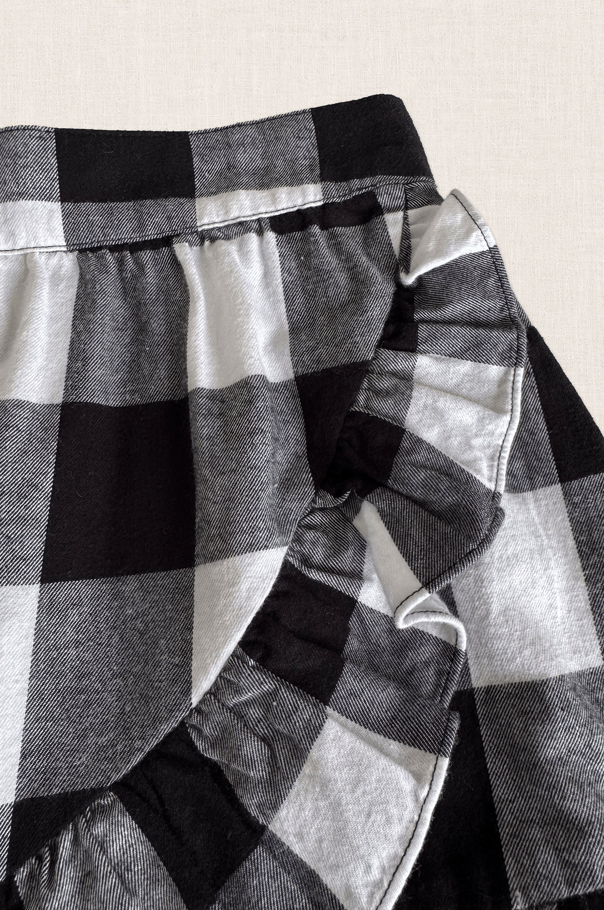 Gingham Ruffle Skirt