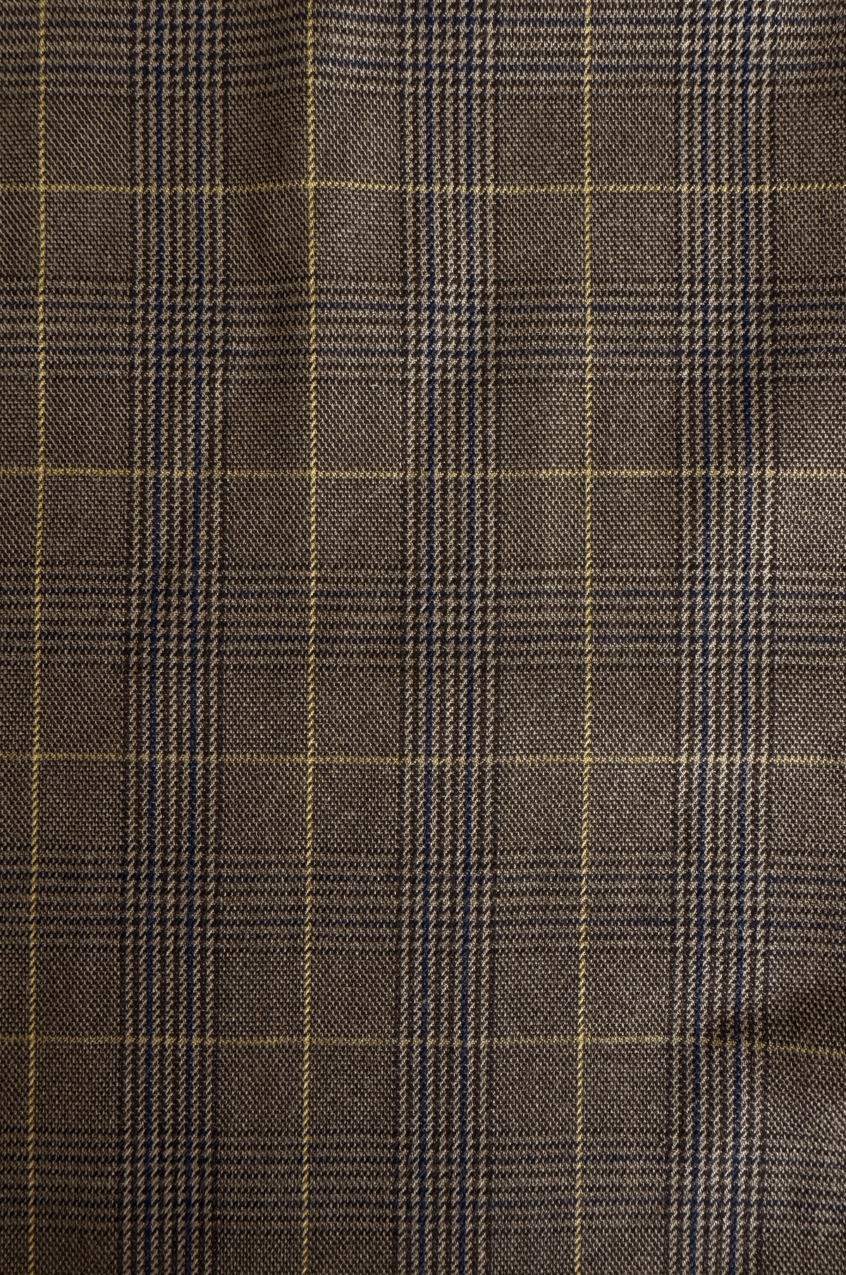 Checked Barrel-Leg Pants