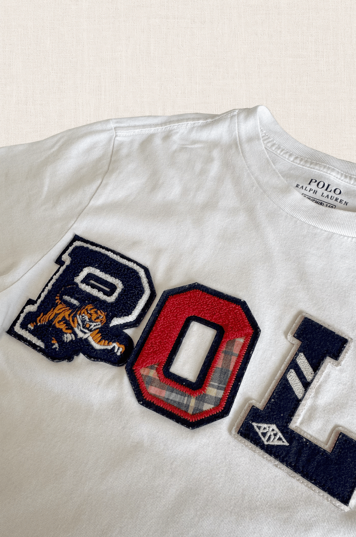 White Patchwork Logo T-Shirt