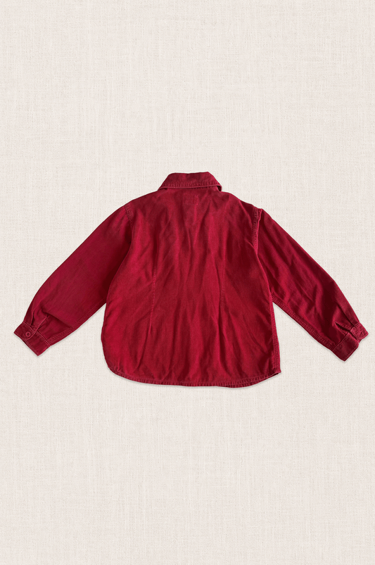 Ruffle Corduroy Shirt