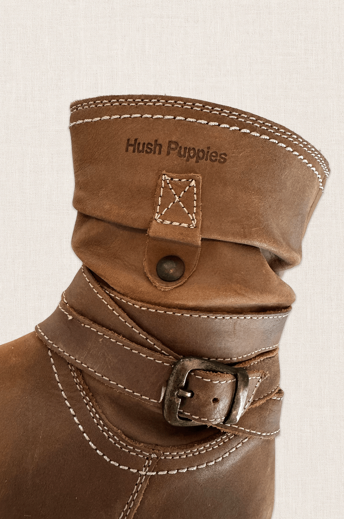 Tan Leather Slouch Boots
