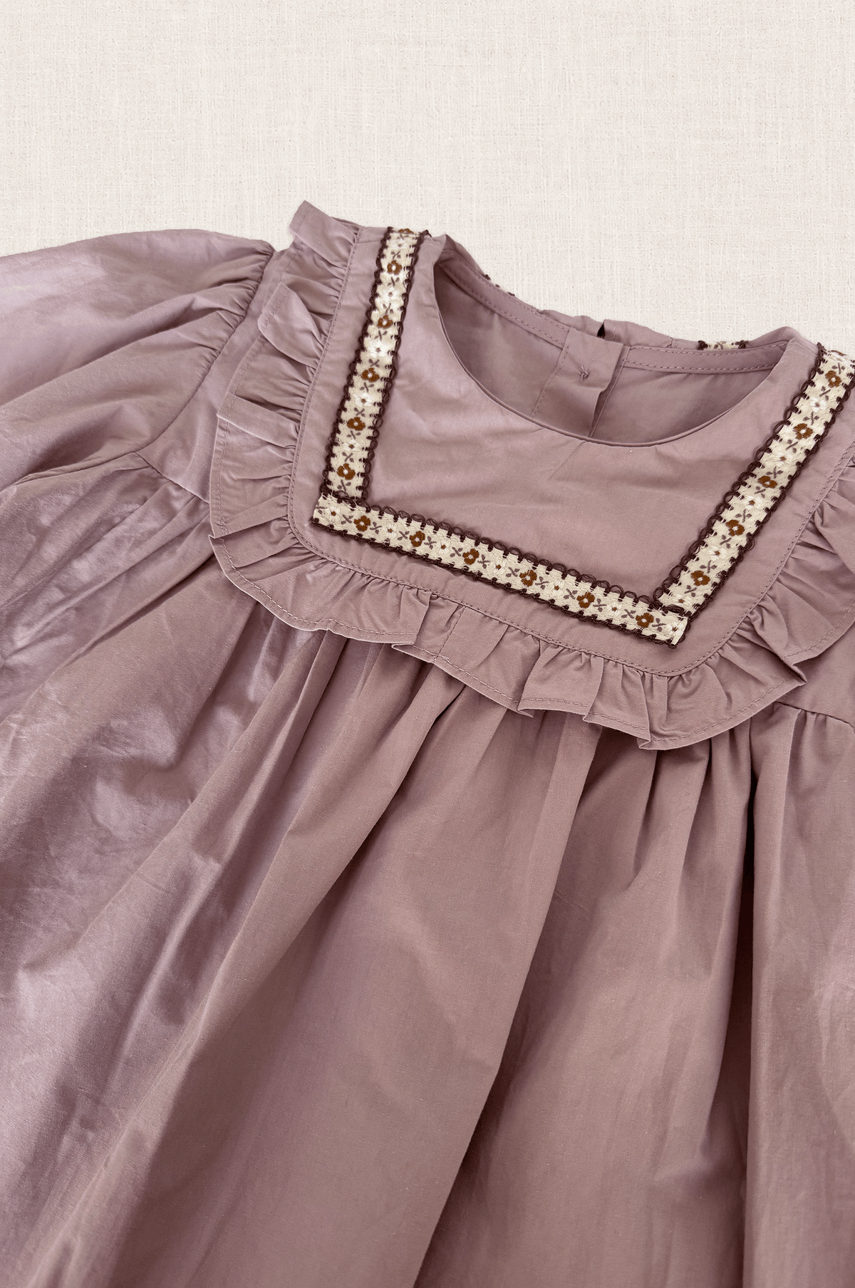 Embroidered Collar Cotton Blouse