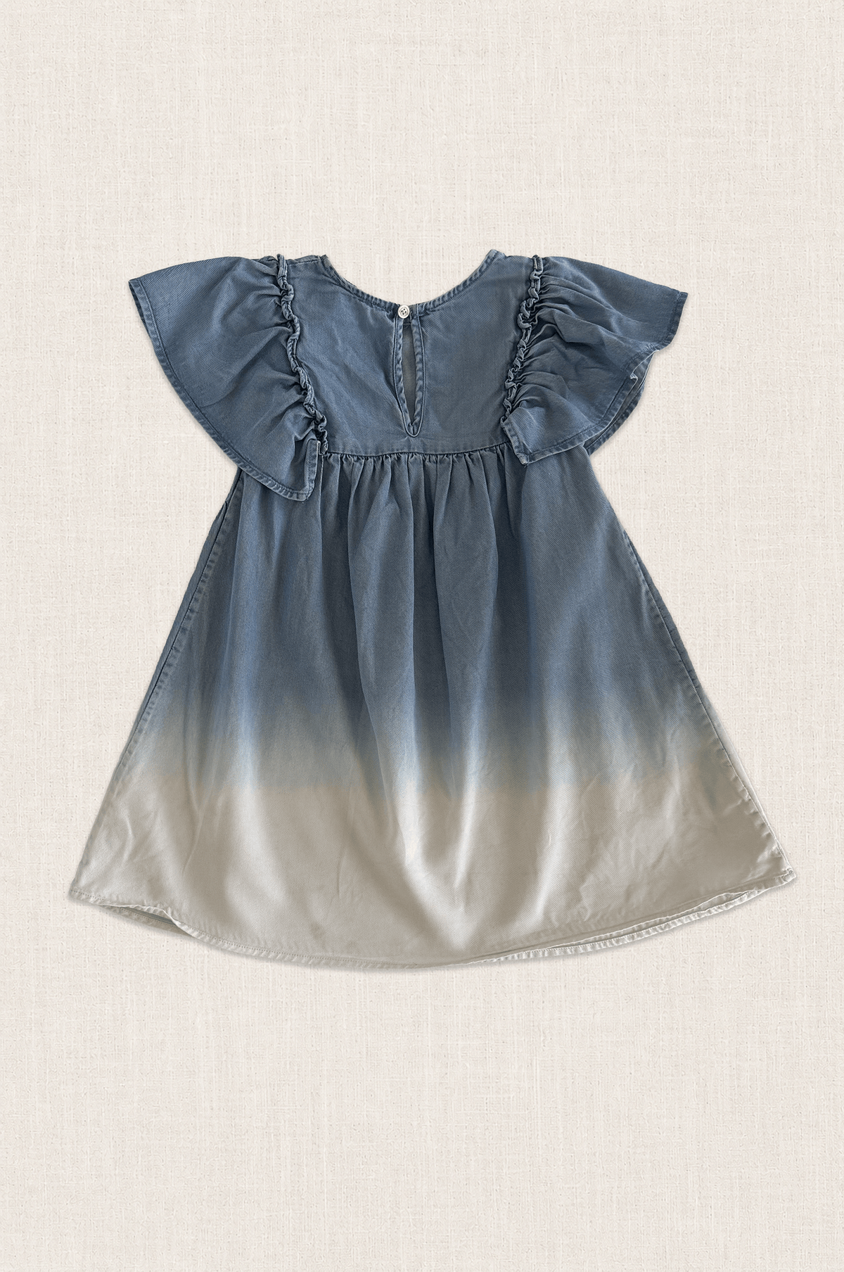 Dip Dye Denim Frill Dress