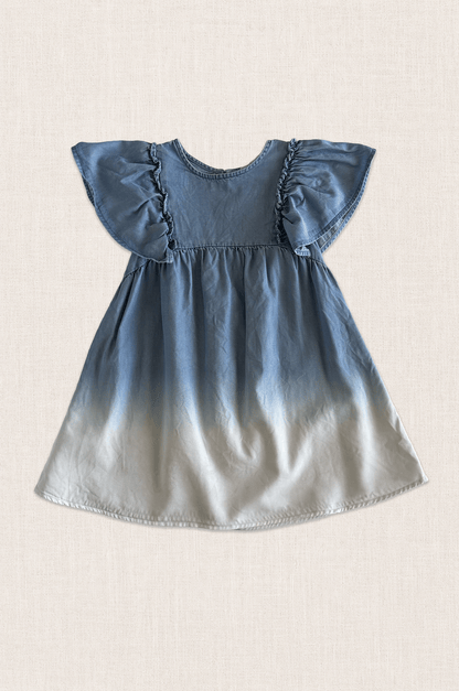 Dip Dye Denim Frill Dress