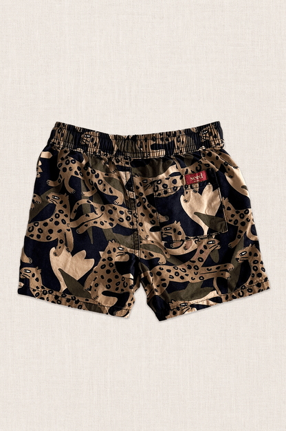 Jungle Cat Drill Shorts