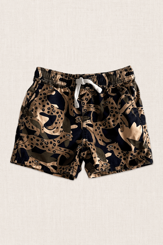 Jungle Cat Drill Shorts