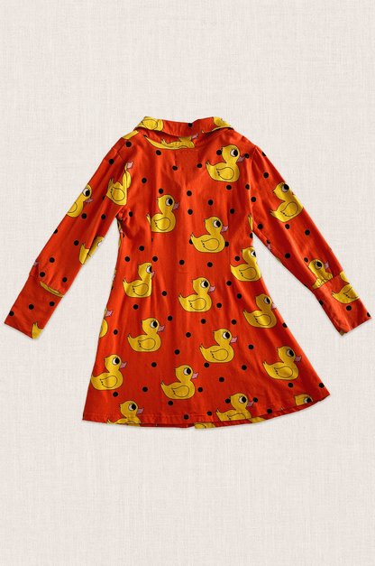 Duck Print Shirt Dress