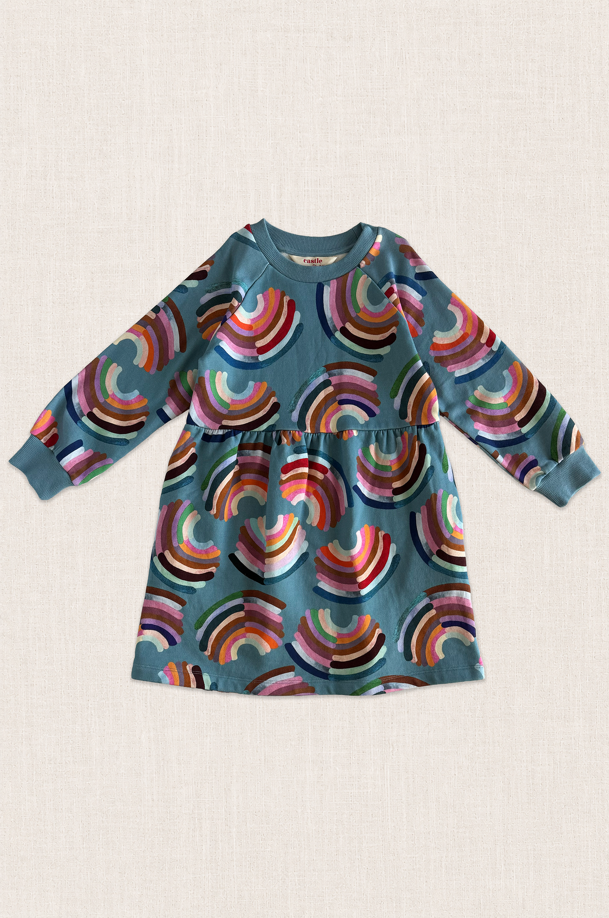 Rainbow Sweatshirt Dress