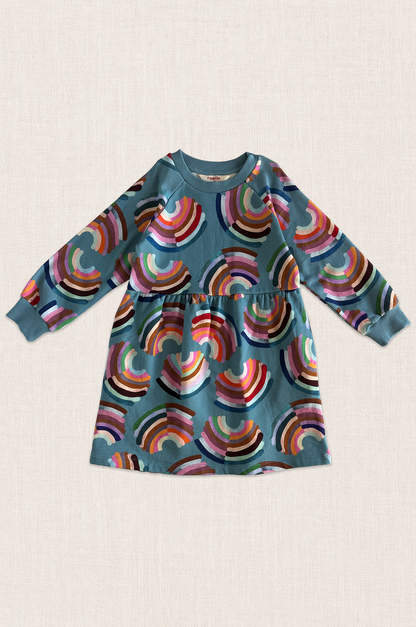 Rainbow Sweatshirt Dress