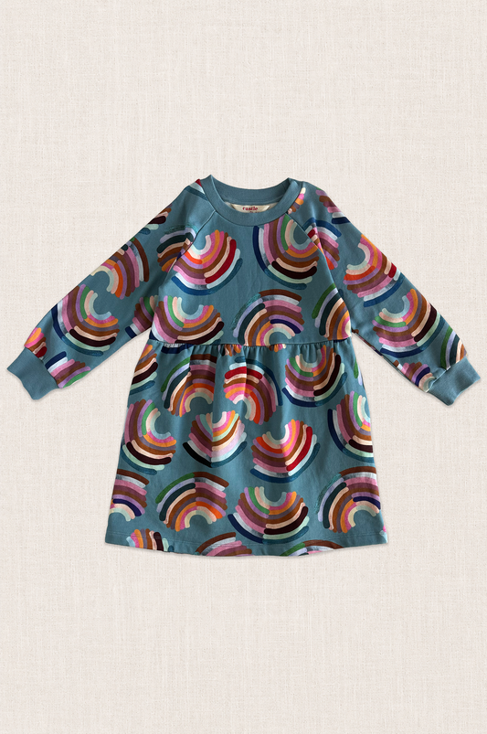 Rainbow Sweatshirt Dress