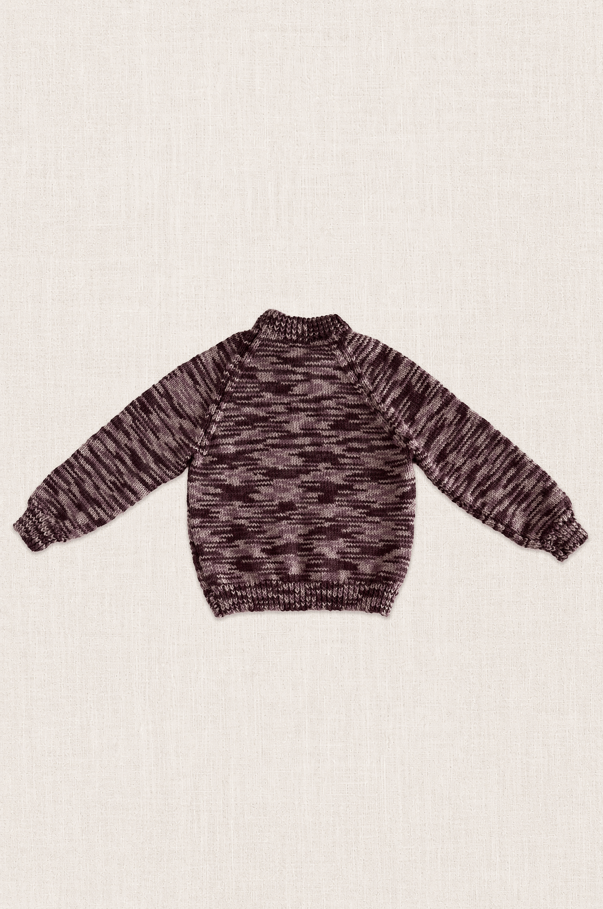 Plum Marled Handknit Sweater