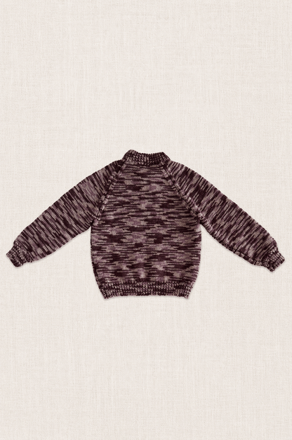 Plum Marled Handknit Sweater