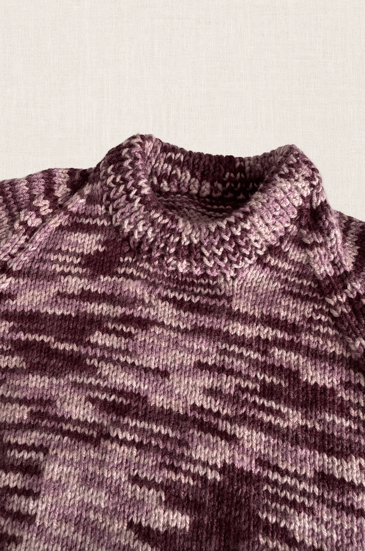 Plum Marled Handknit Sweater