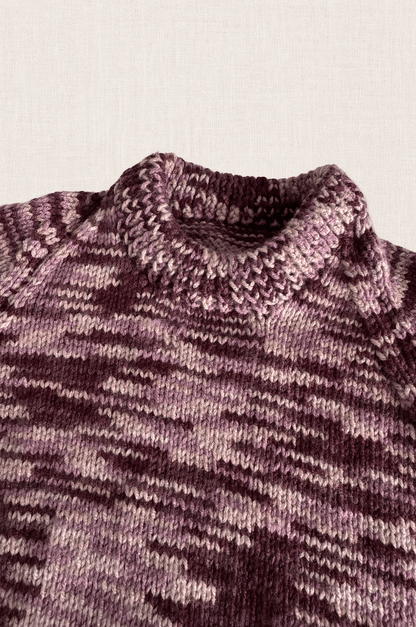 Plum Marled Handknit Sweater
