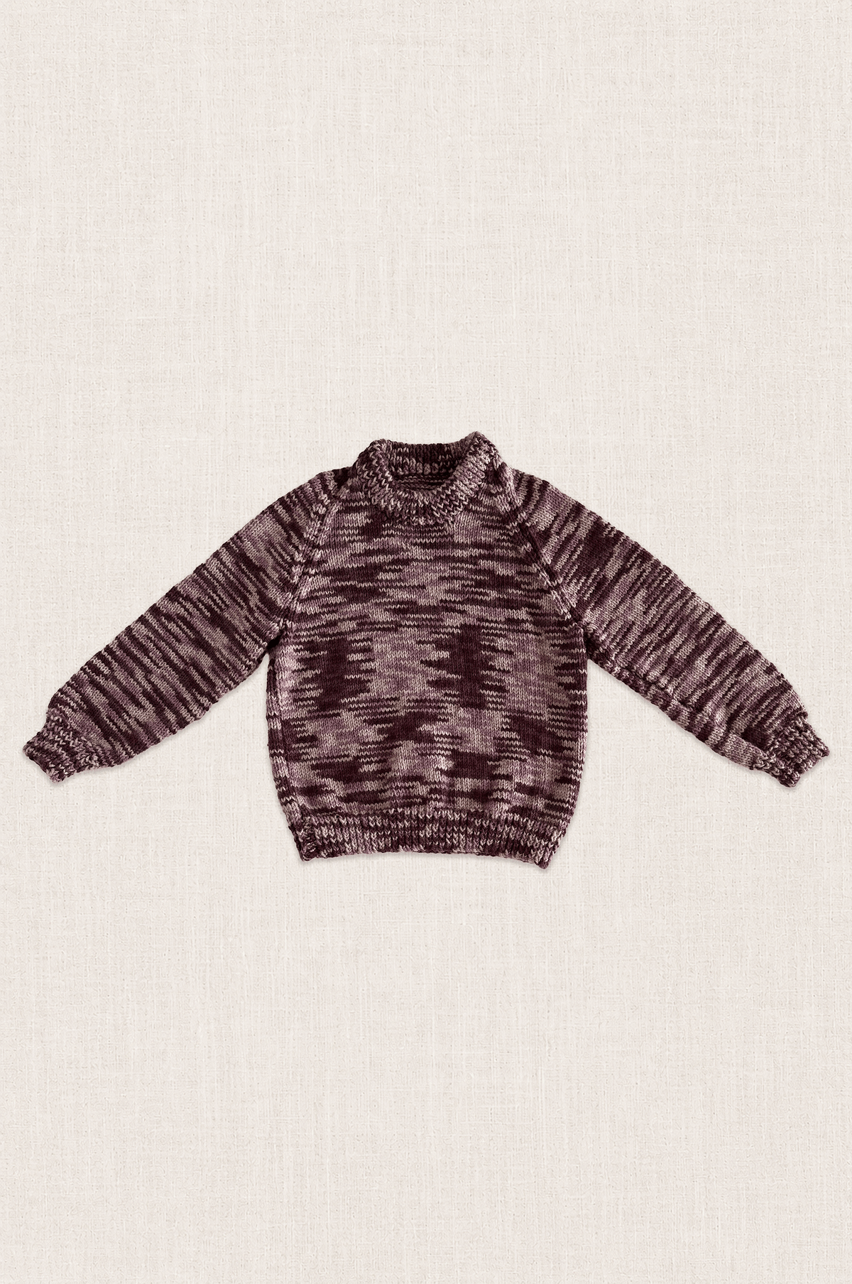 Plum Marled Handknit Sweater