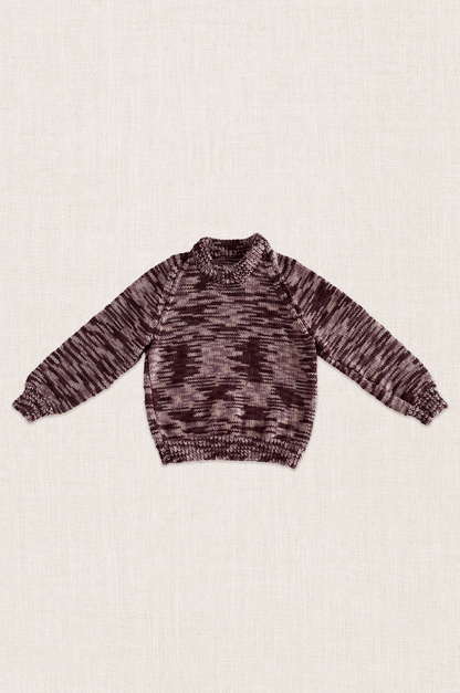 Plum Marled Handknit Sweater
