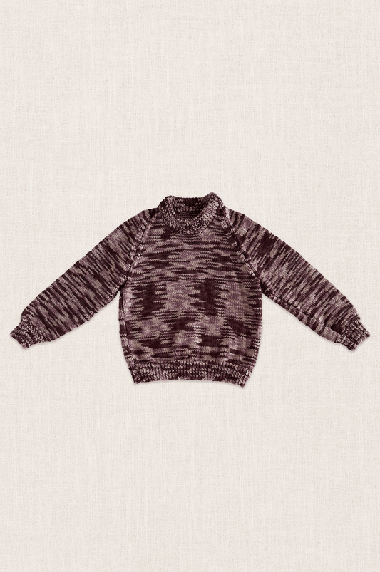 Plum Marled Handknit Sweater