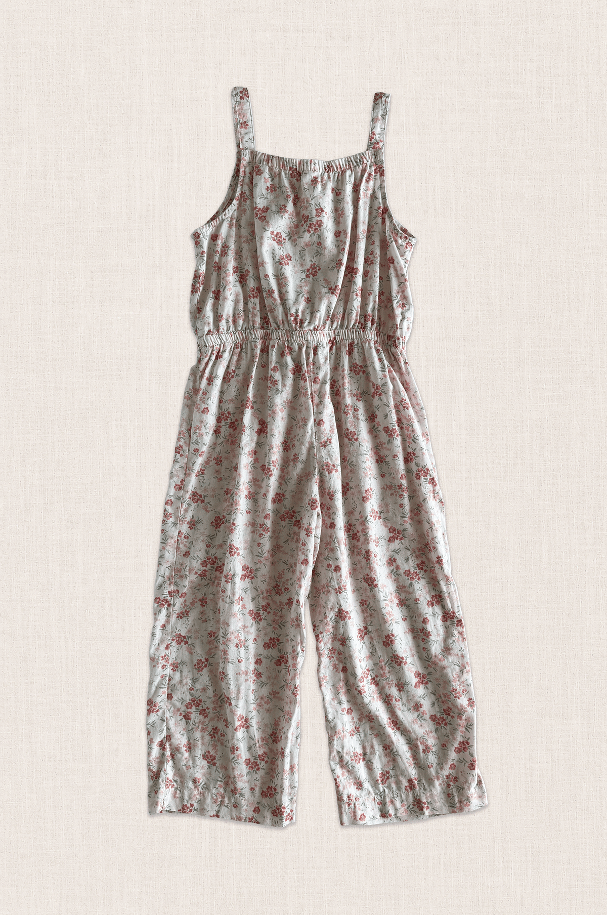 Floral Tie Front Jumpsuit