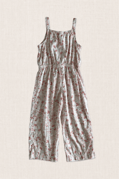Floral Tie Front Jumpsuit