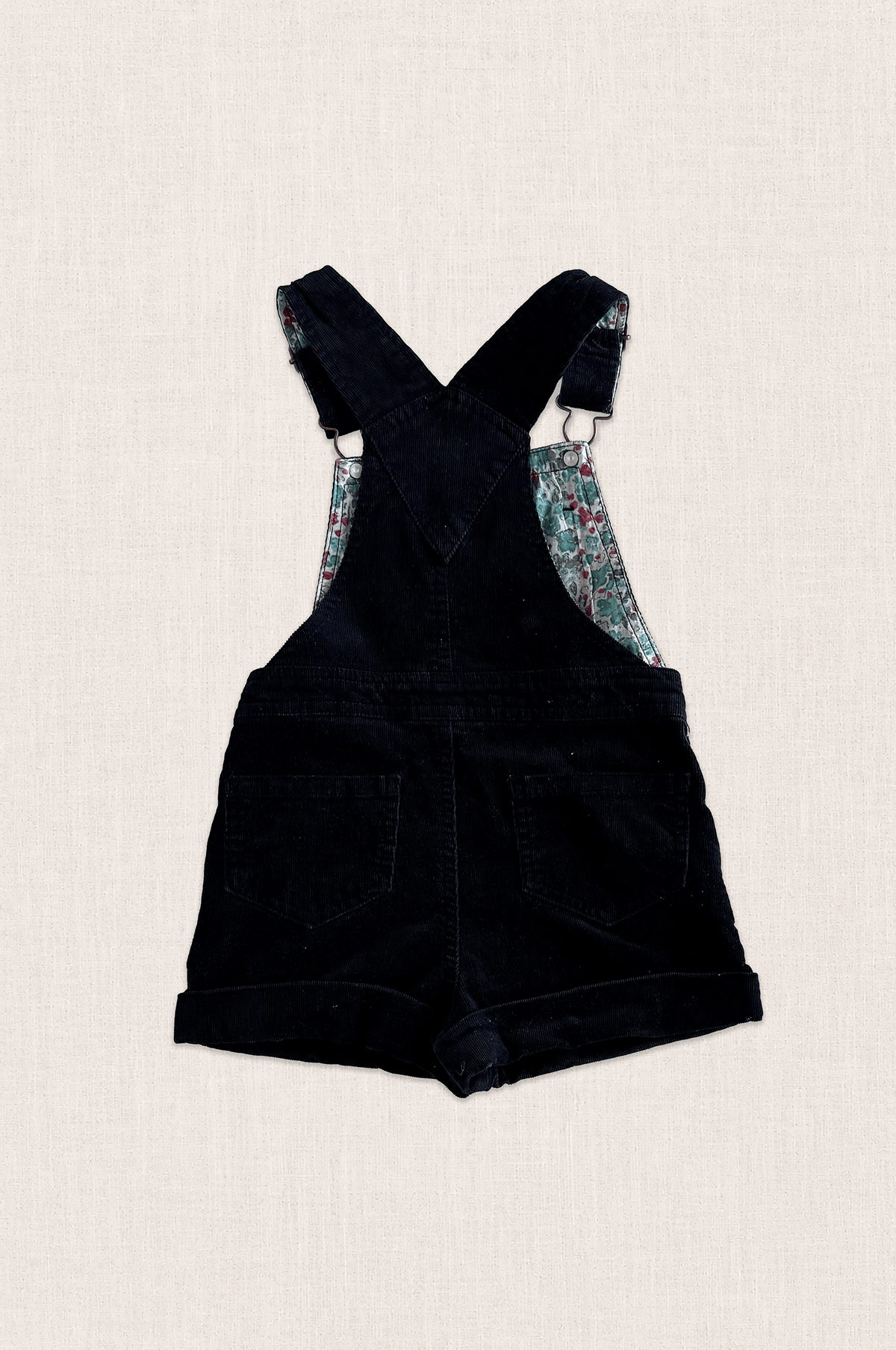 Midnight Corduroy Short Overalls