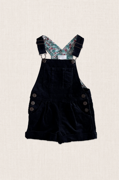 Midnight Corduroy Short Overalls