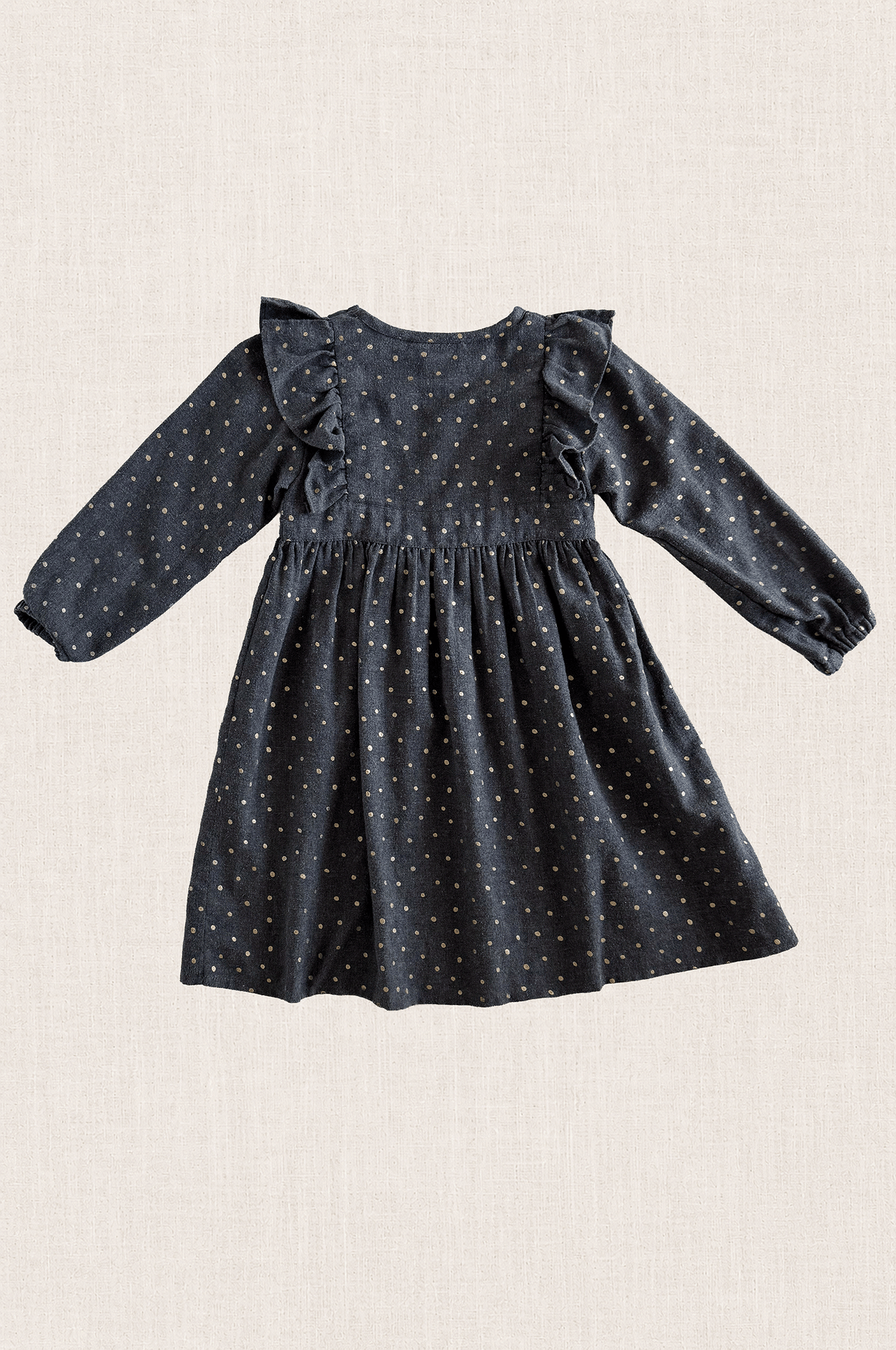 Gold Dot Ruffle Dress