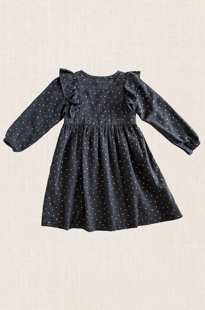 Gold Dot Ruffle Dress