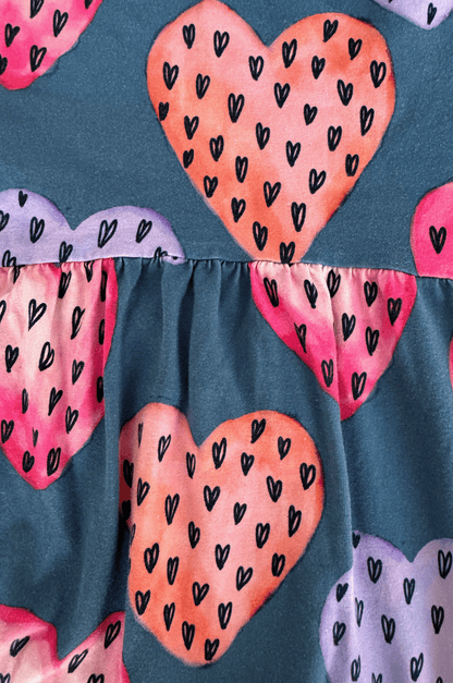 Painted Hearts Jersey Dress