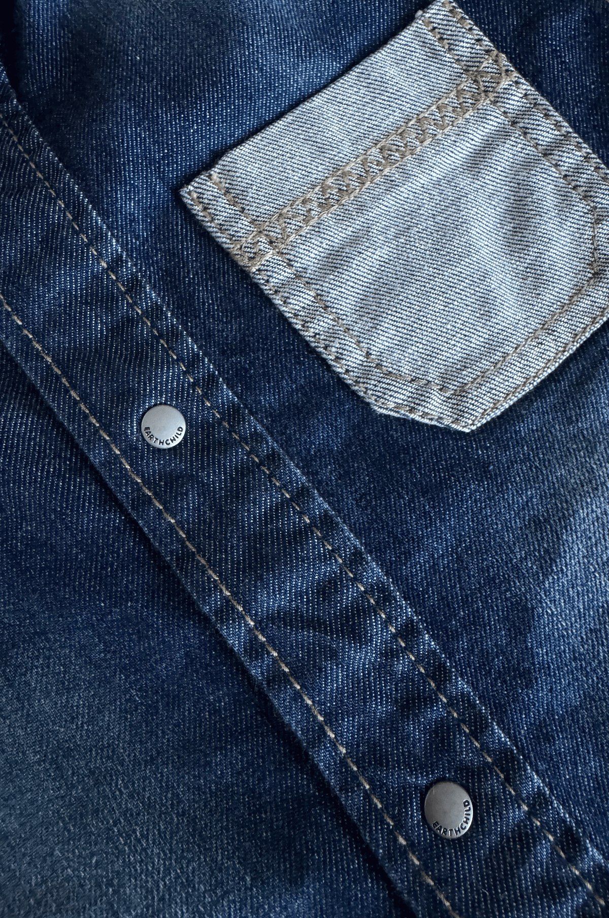 Contrast Denim Western Shirt