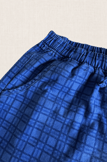 Cobalt Check Shorts