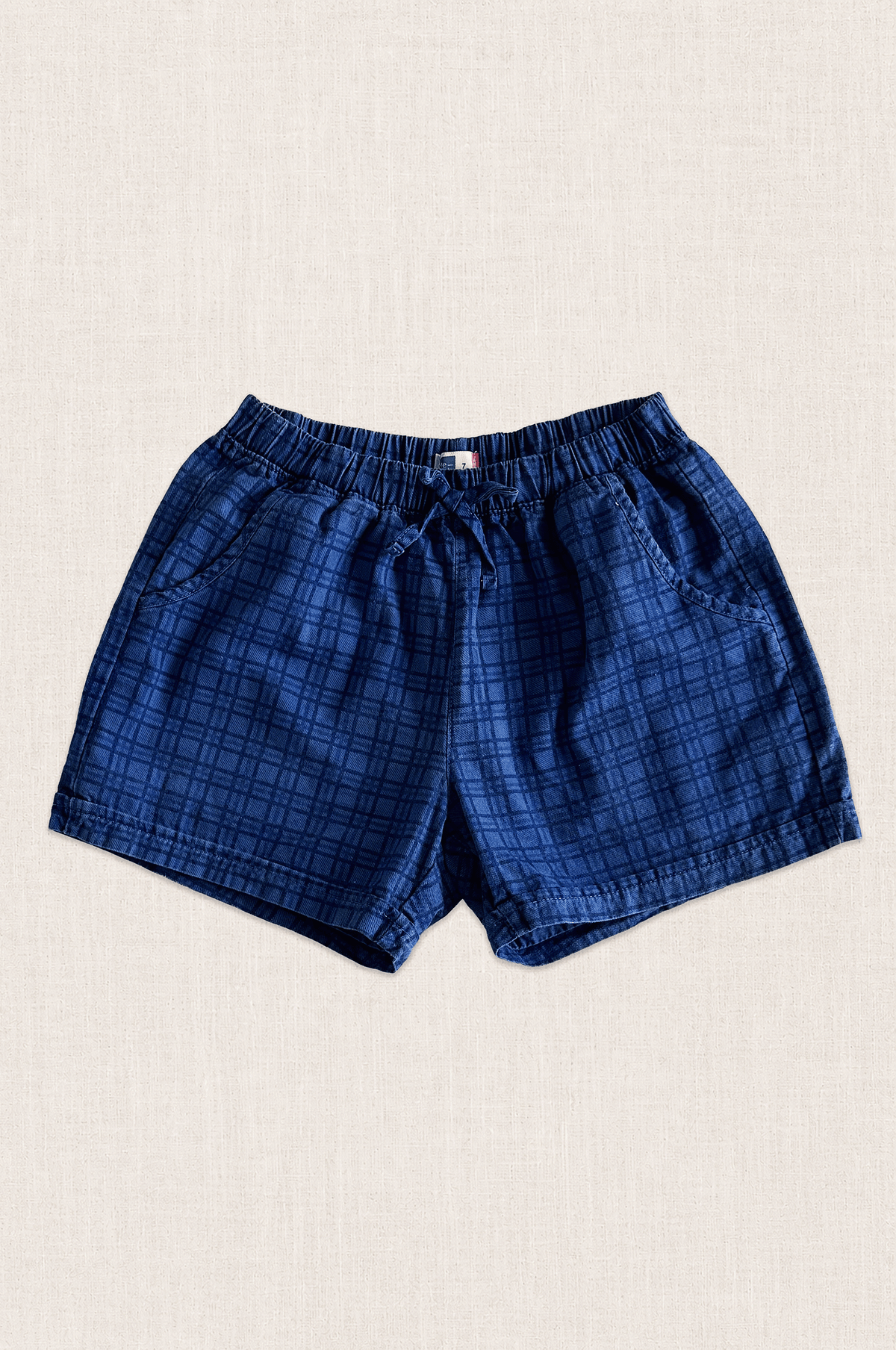 Cobalt Check Shorts