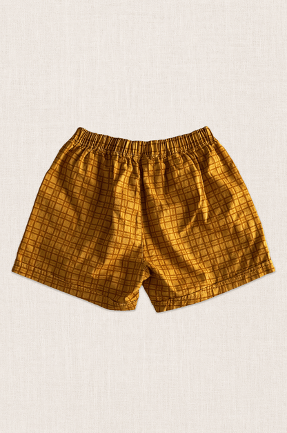 Golden Check Shorts