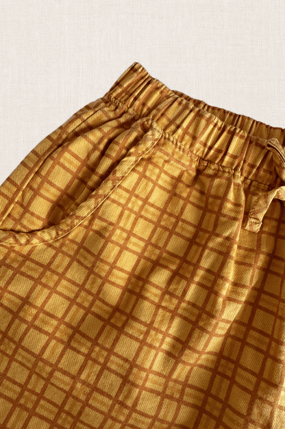 Golden Check Shorts