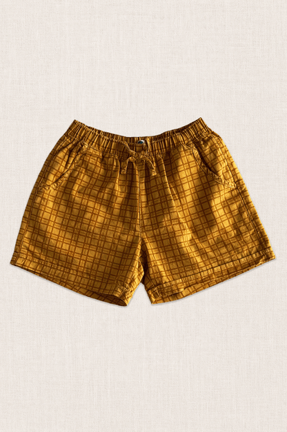 Golden Check Shorts