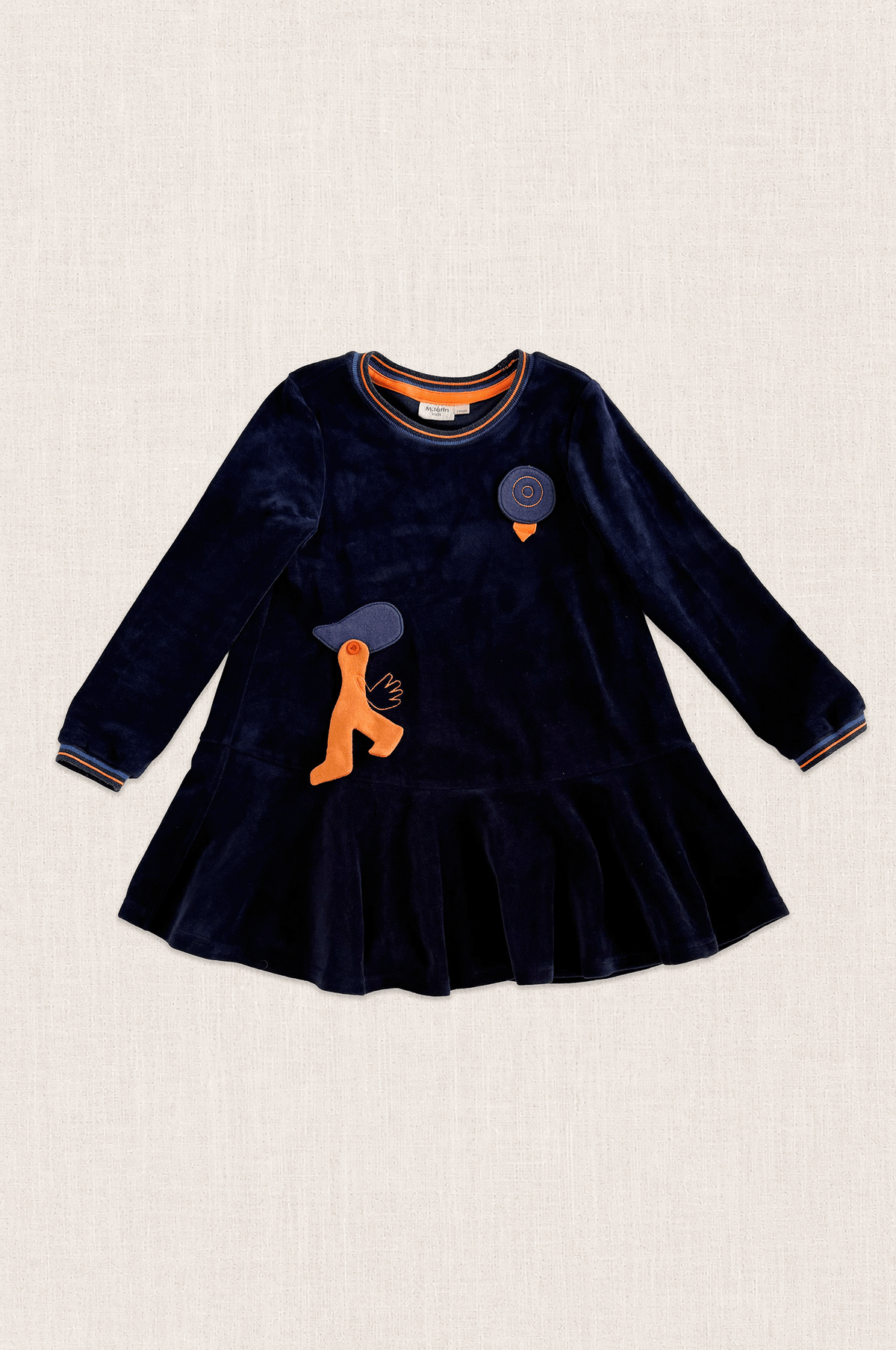 Midnight Bird Velour Dress
