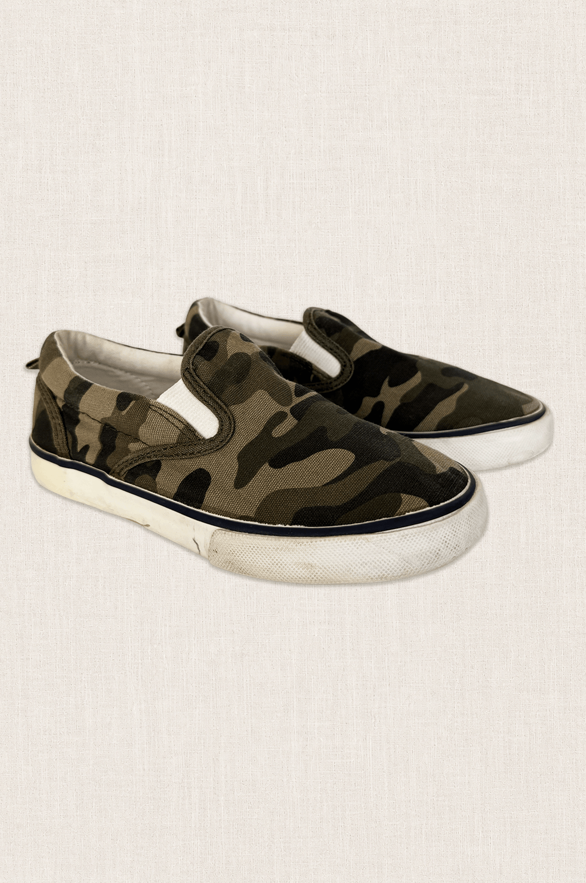 Camo Canvas Slip-On Sneakers