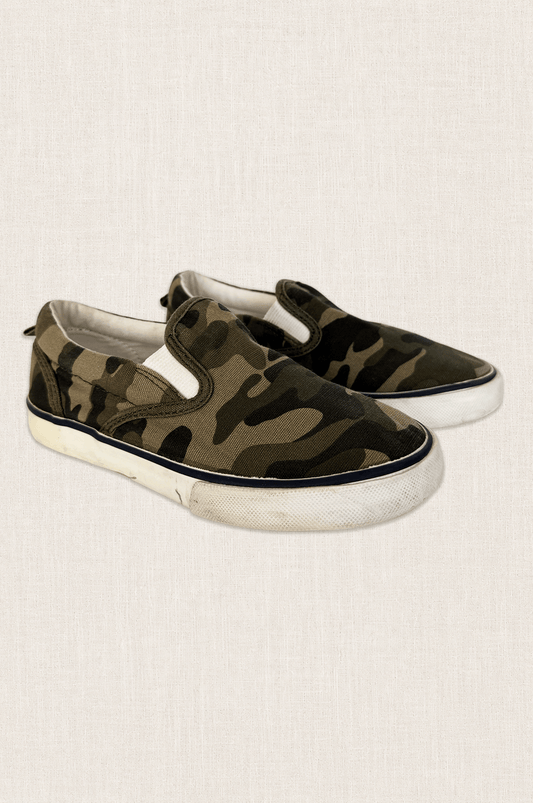 Camo Canvas Slip-On Sneakers