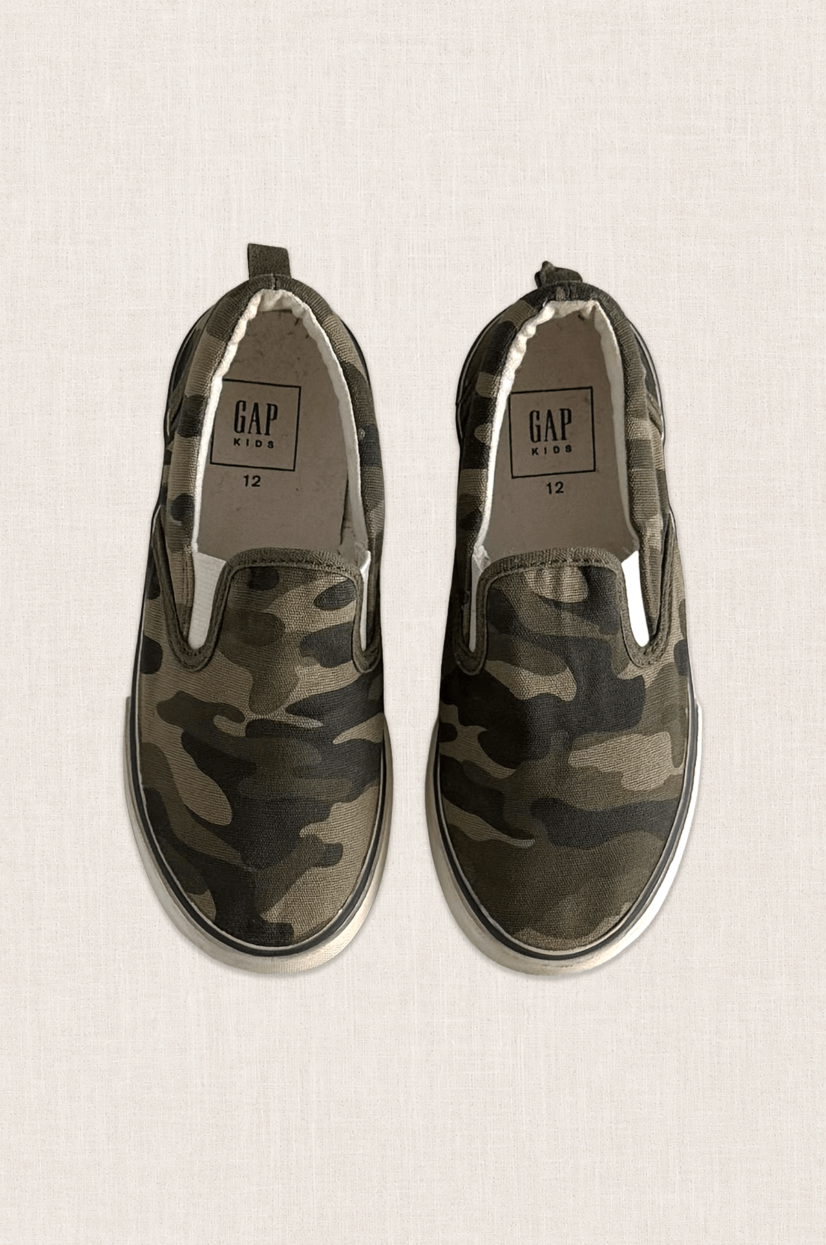 Camo Canvas Slip-On Sneakers