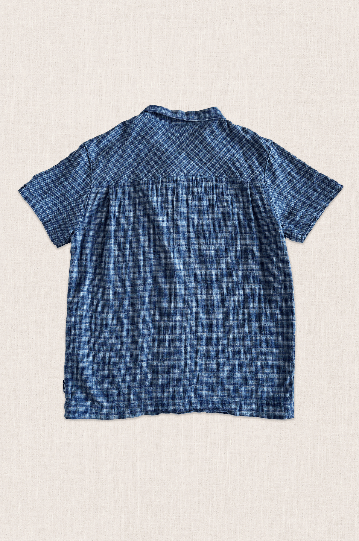 Blue Check Textured Shirt