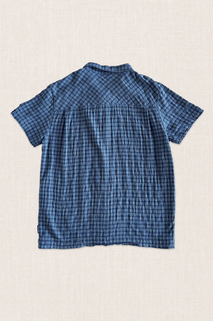 Blue Check Textured Shirt