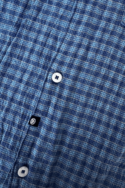 Blue Check Textured Shirt