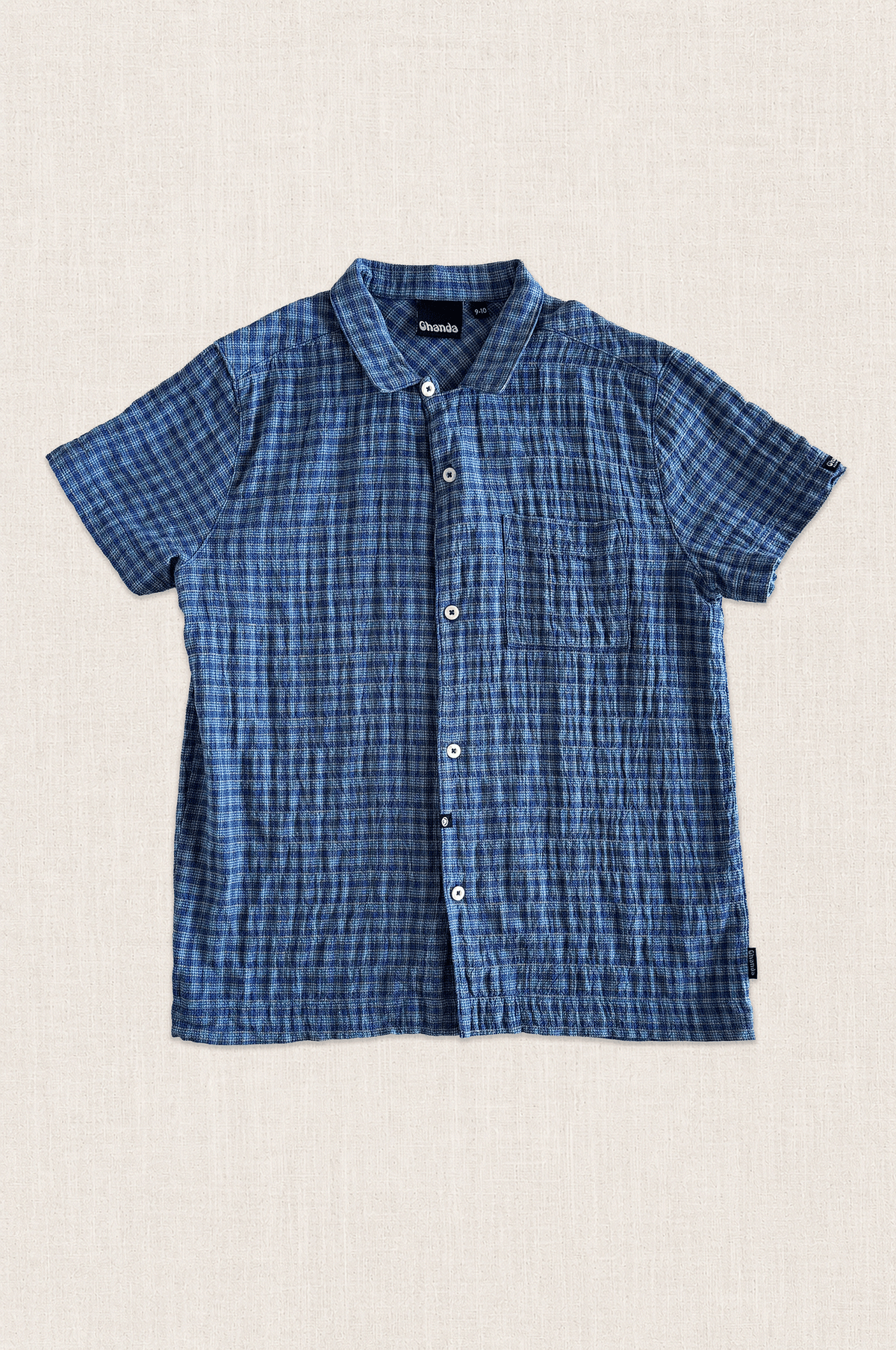 Blue Check Textured Shirt